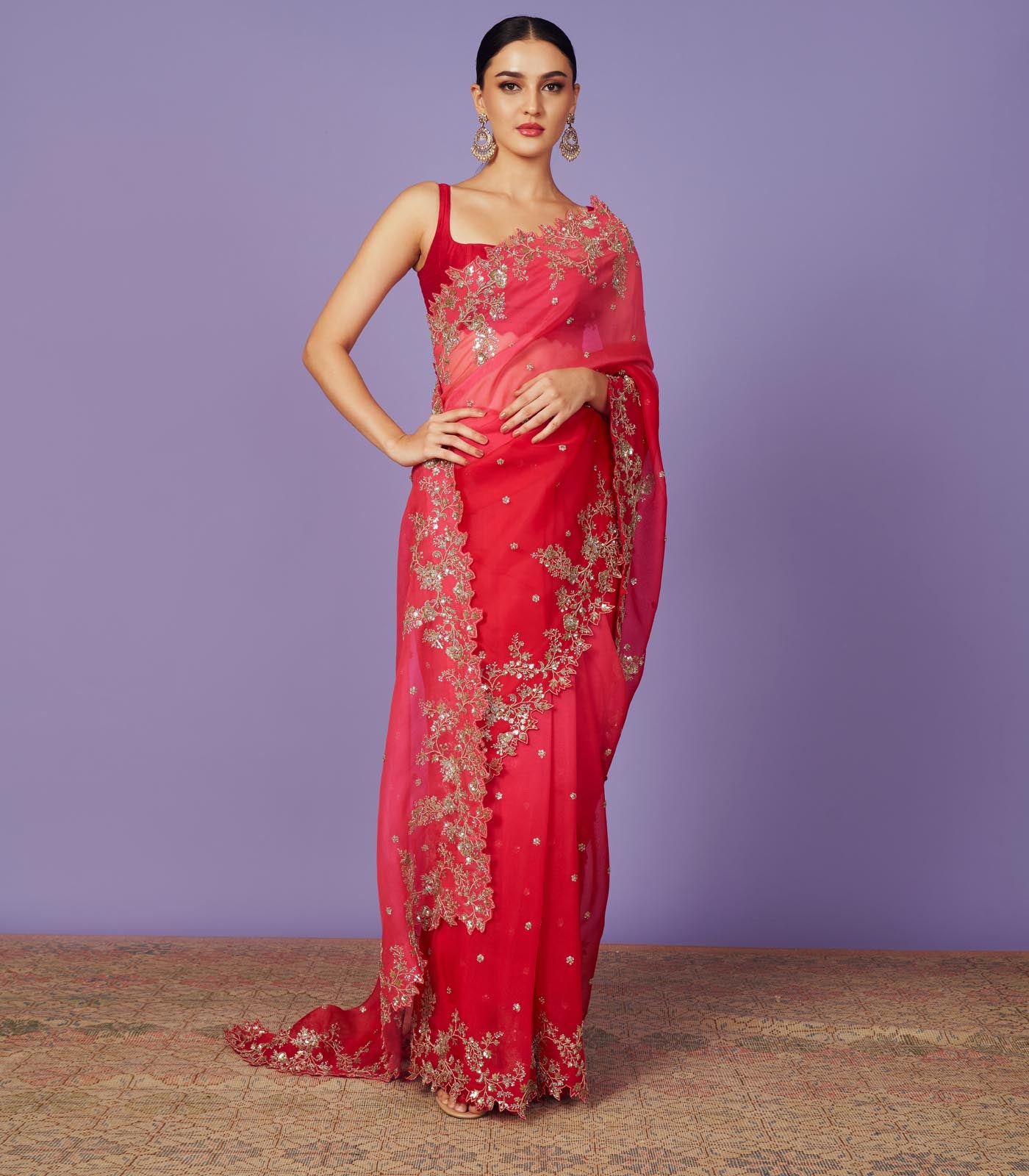 SEHAJ OMBRE SAREE SET