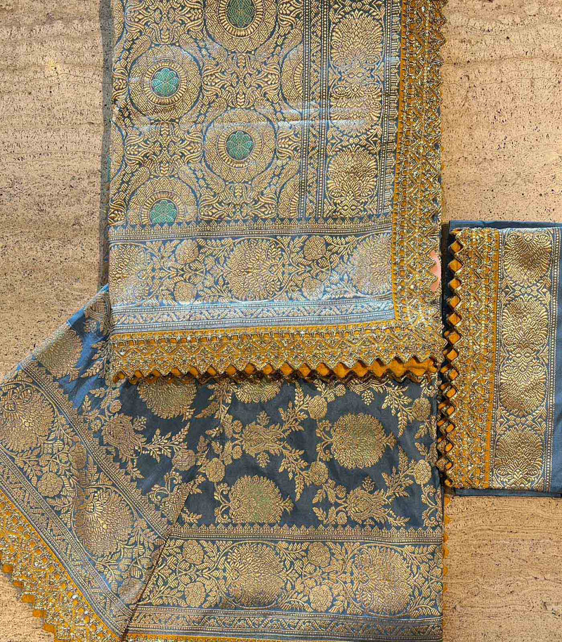 BLUE BENARAS SILK SAREE