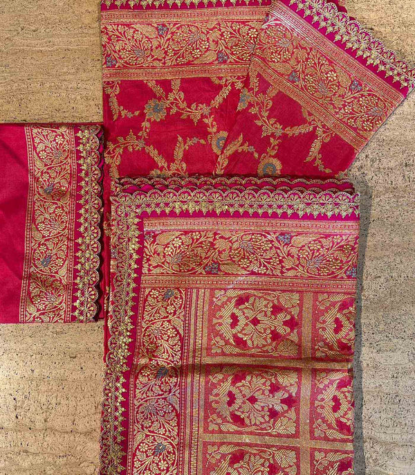 PINK BENARAS SILK SAREE