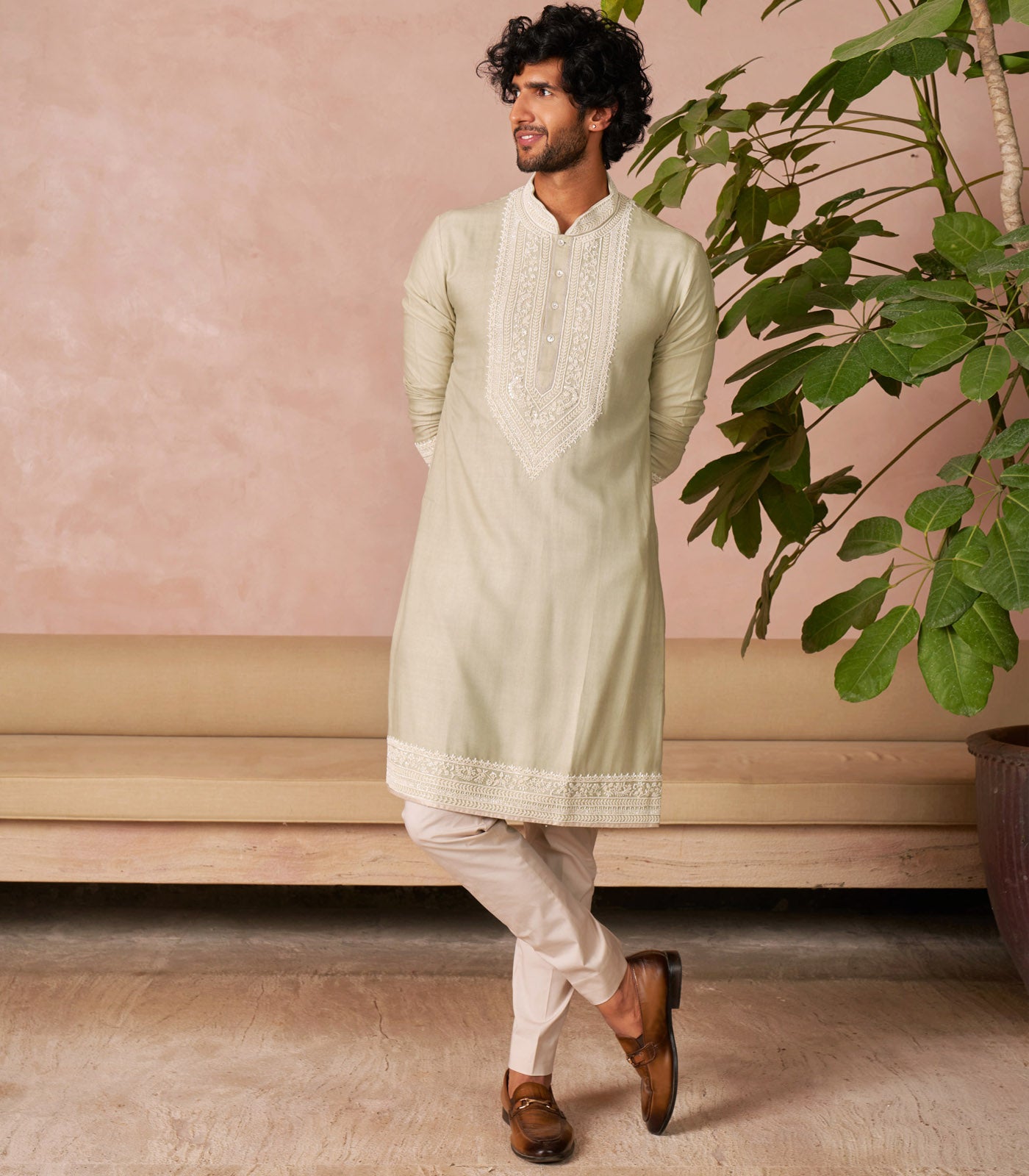 IVORY KURTA SET