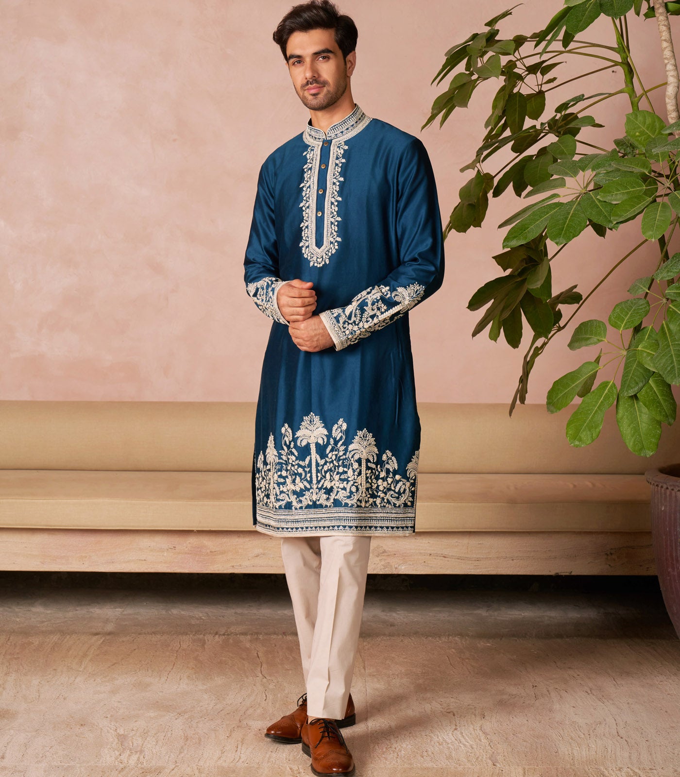 TEAL BLUE KURTA SET