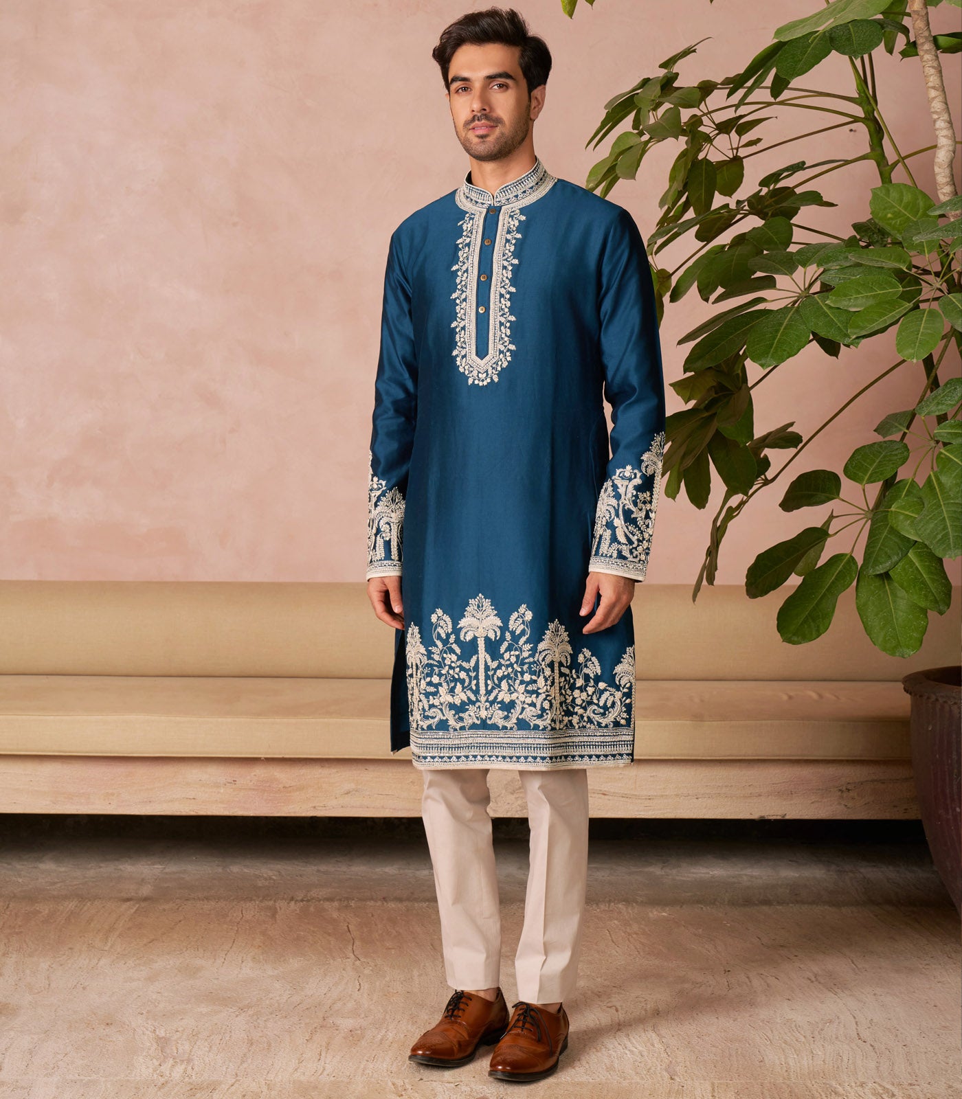 TEAL BLUE KURTA SET