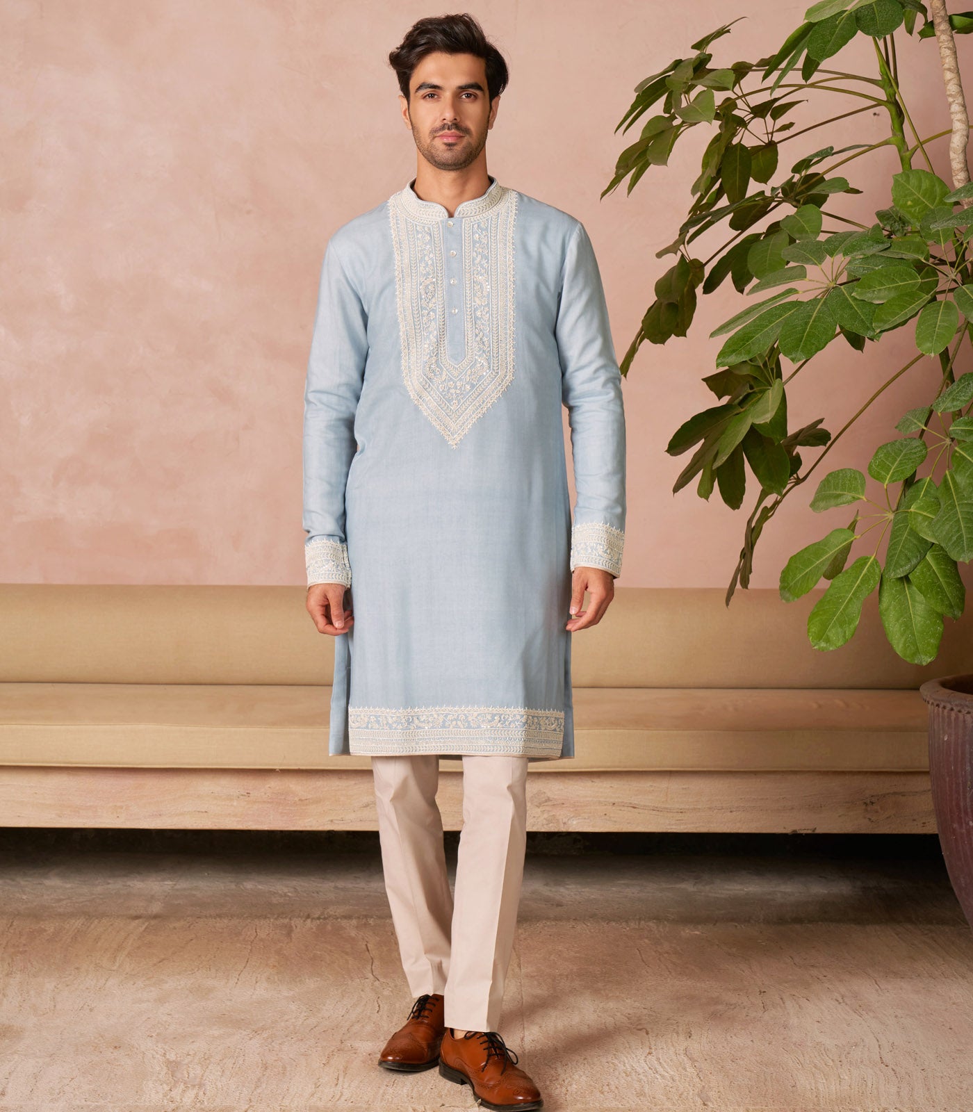 AQUA BLUE KURTA SET