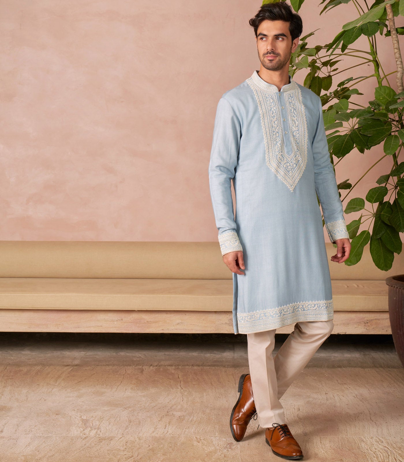 AQUA BLUE KURTA SET