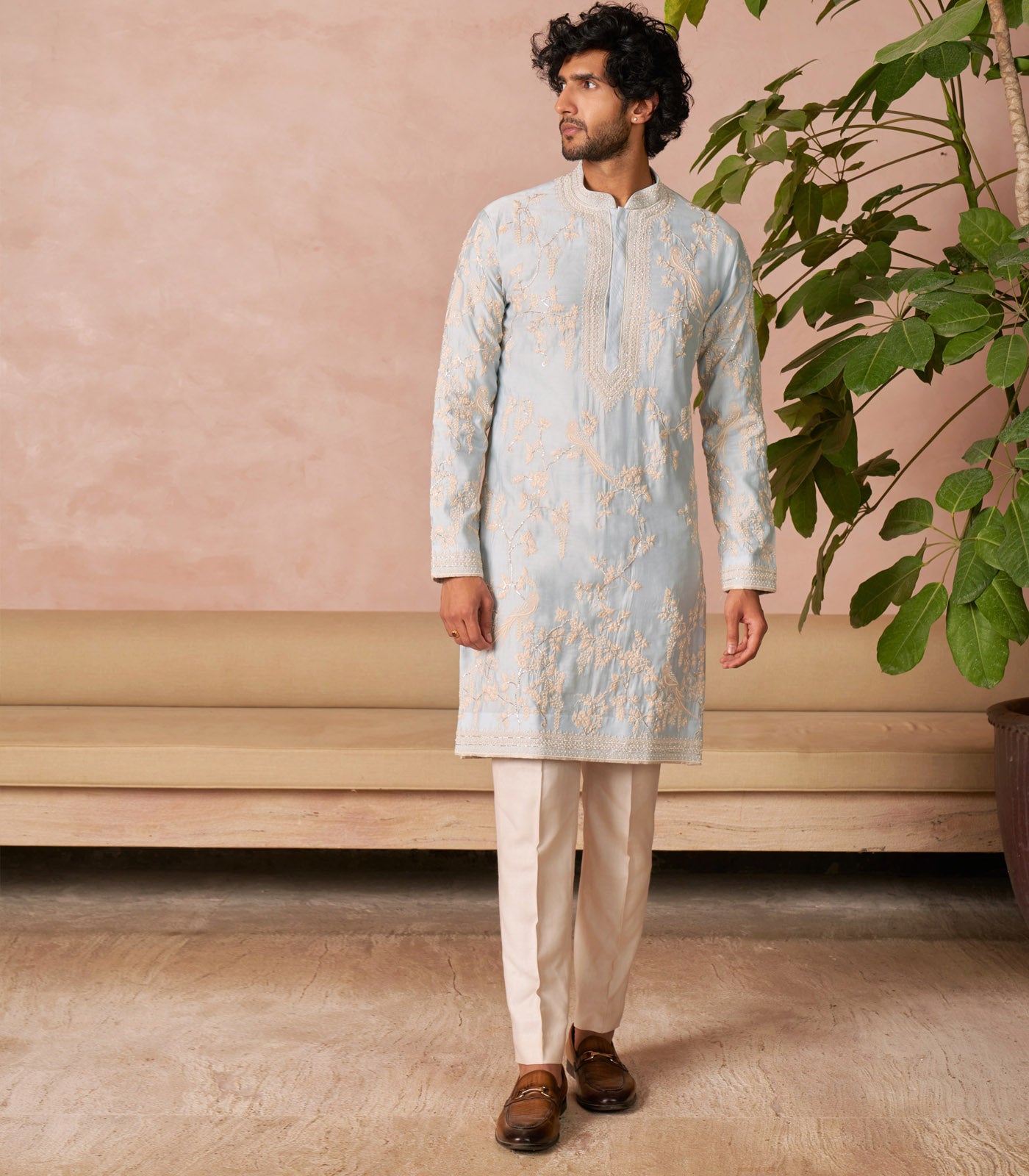 POWDER BLUE KURTA SET