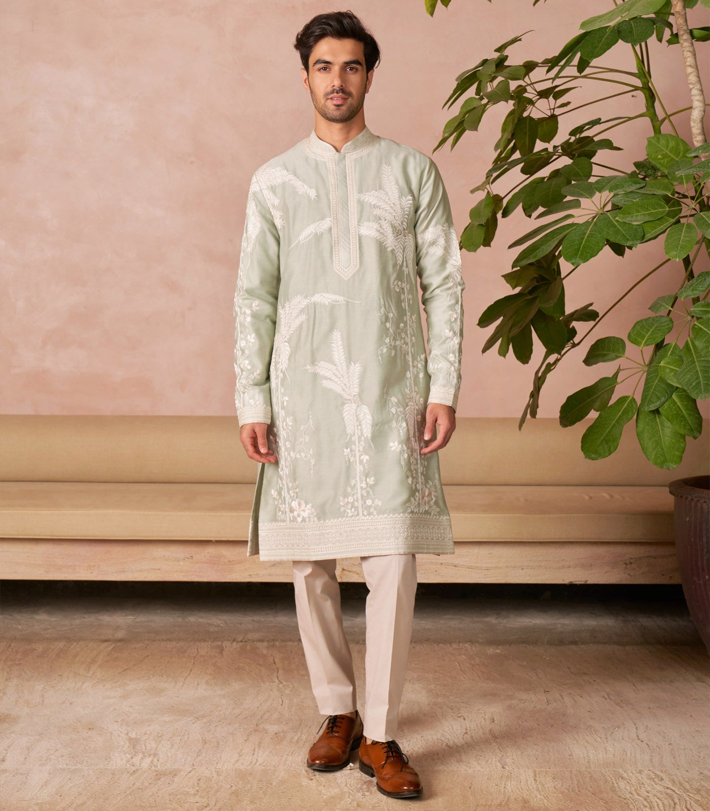 PISTA GREEN KURTA SET