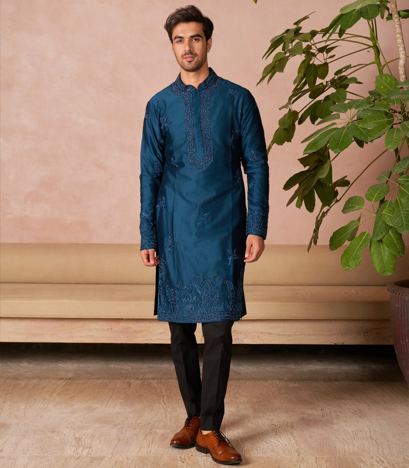TEAL BLUE KURTA SET