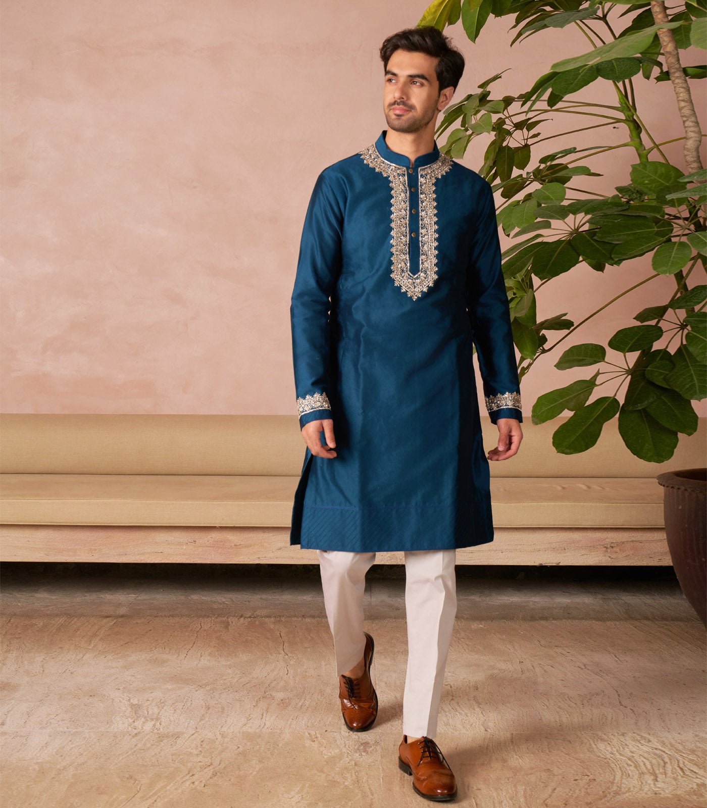 TEAL BLUE KURTA SET
