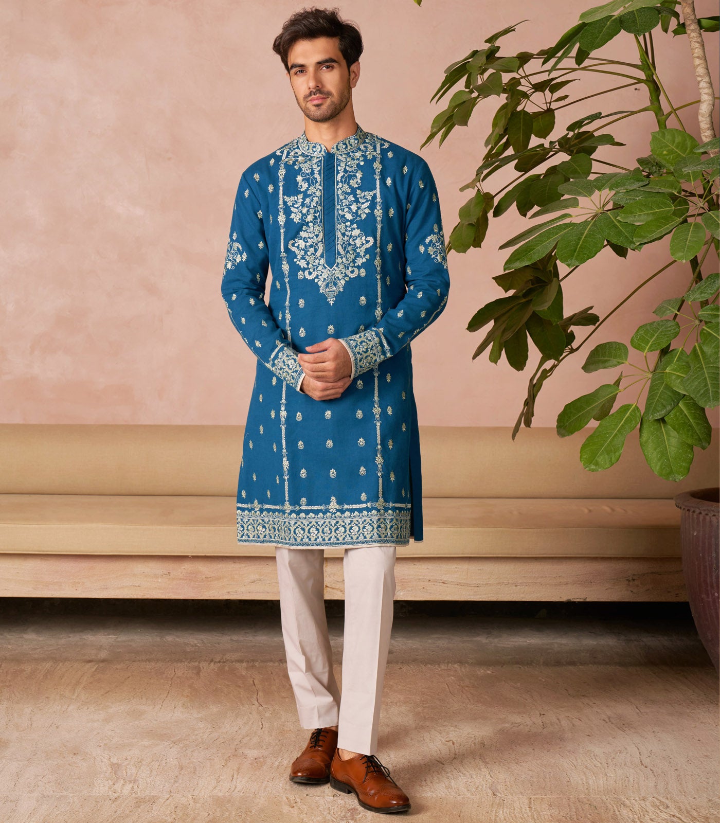 TEAL BLUE KURTA SET