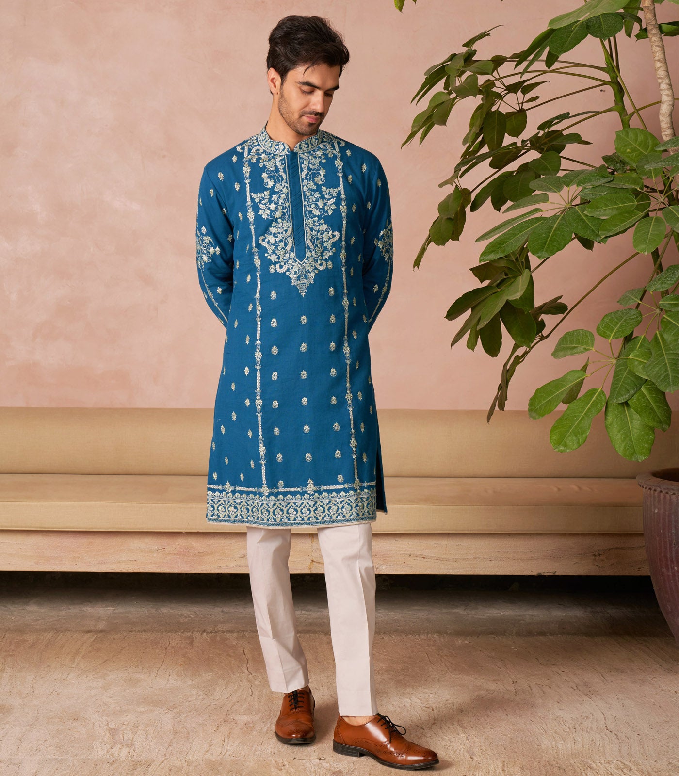TEAL BLUE KURTA SET