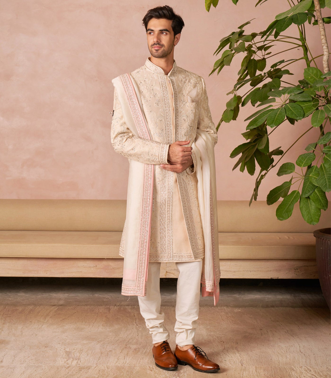 IVORY SHERWANI SET