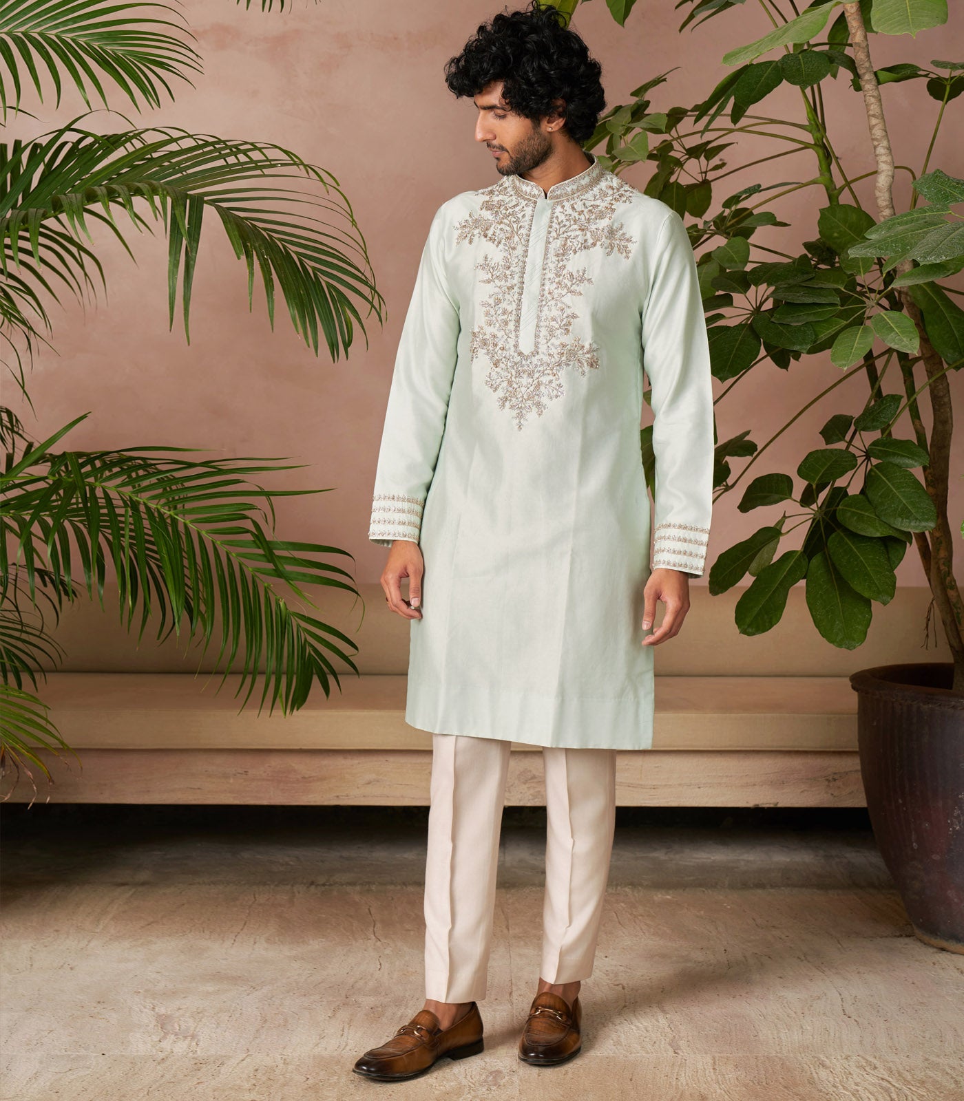 LIGHT SEA GREEN KURTA SET