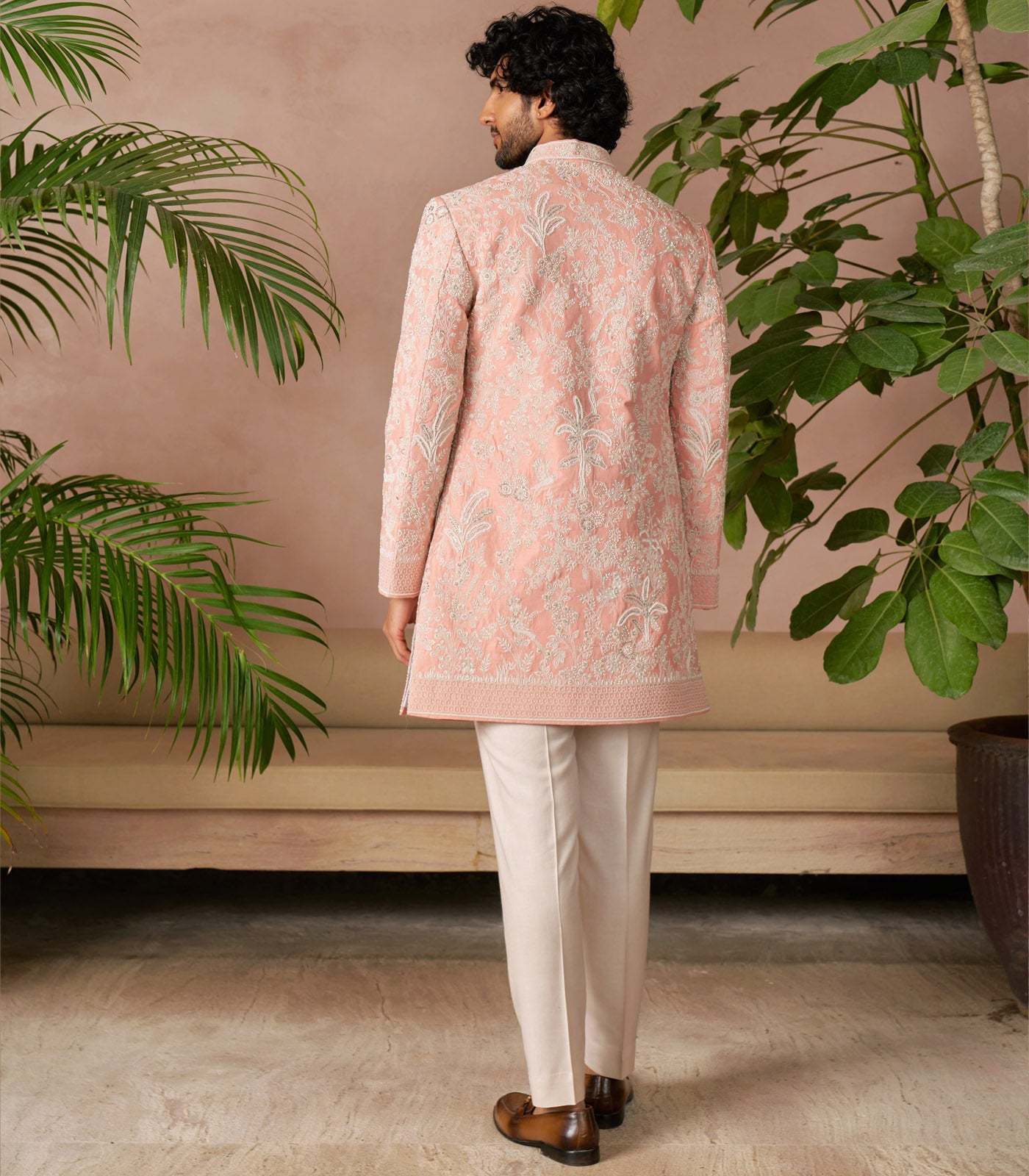 PINK BANDHGALA SET