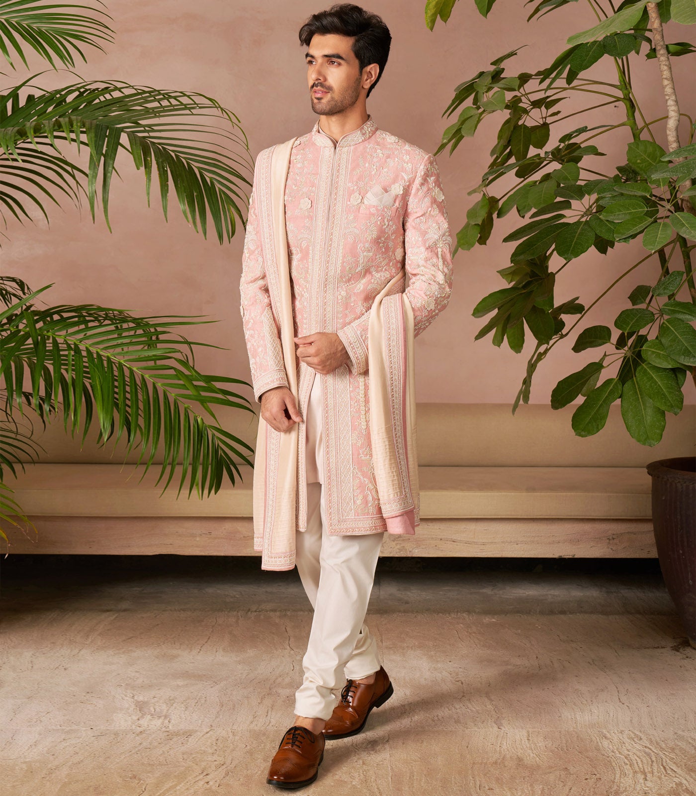 PINK SHERWANI SET