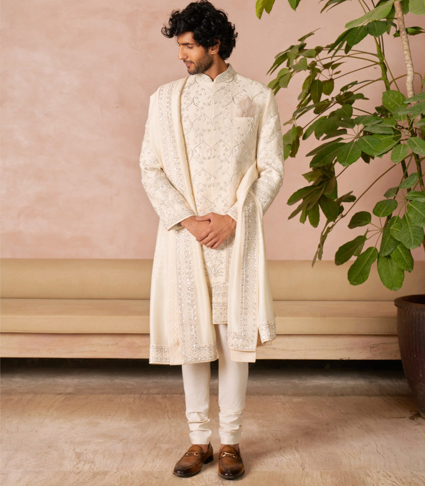 IVORY SHERWANI SET