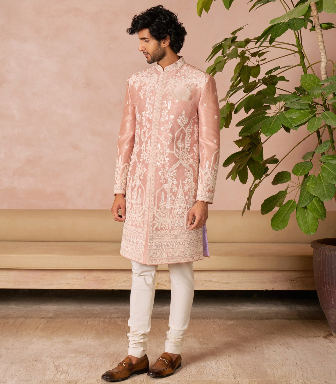 DUSTY ROSE SHERWANI SET