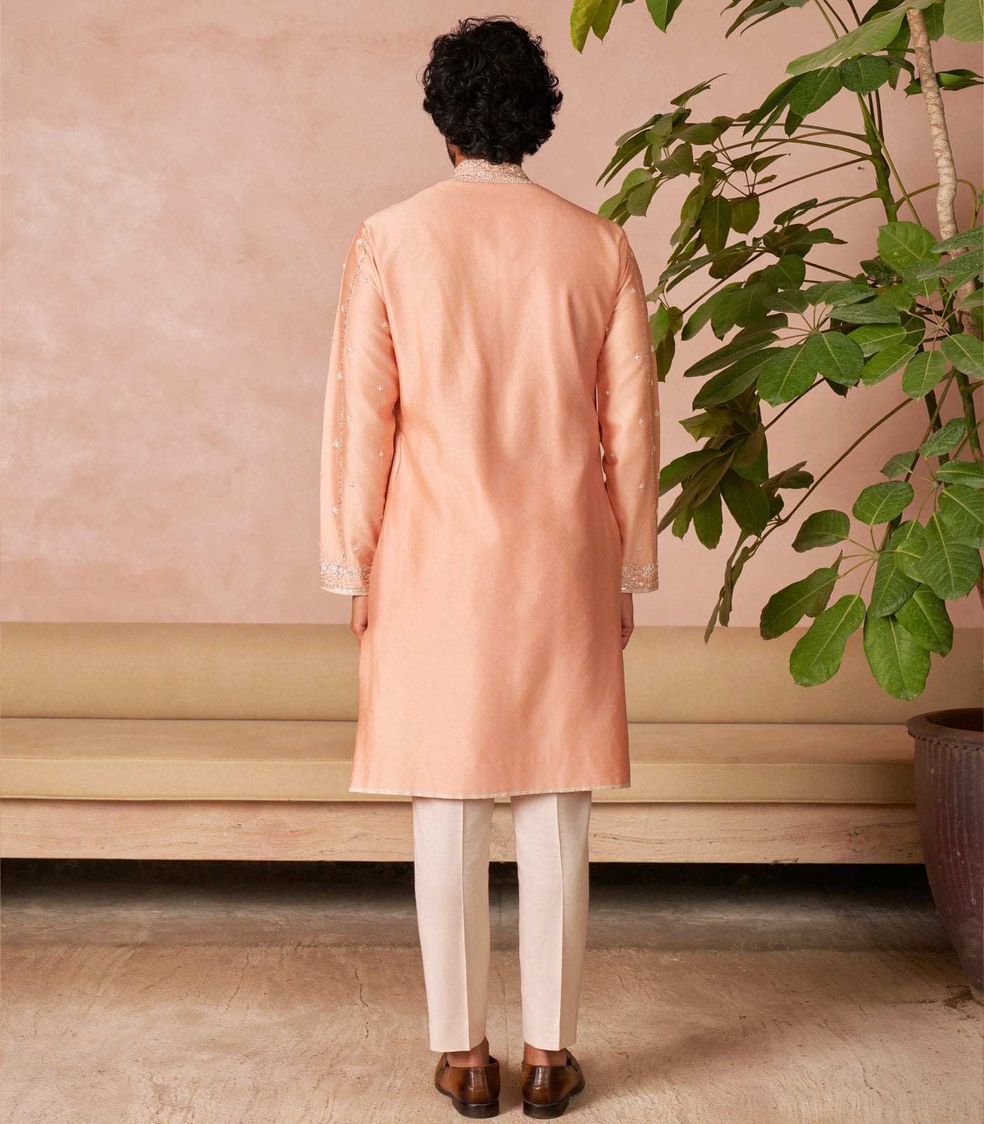 PEACH KURTA SET