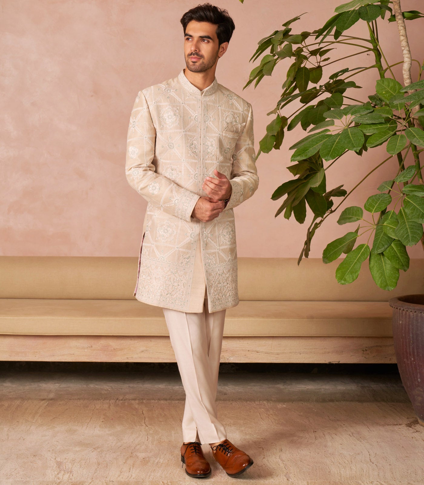 IVORY SHERWANI SET