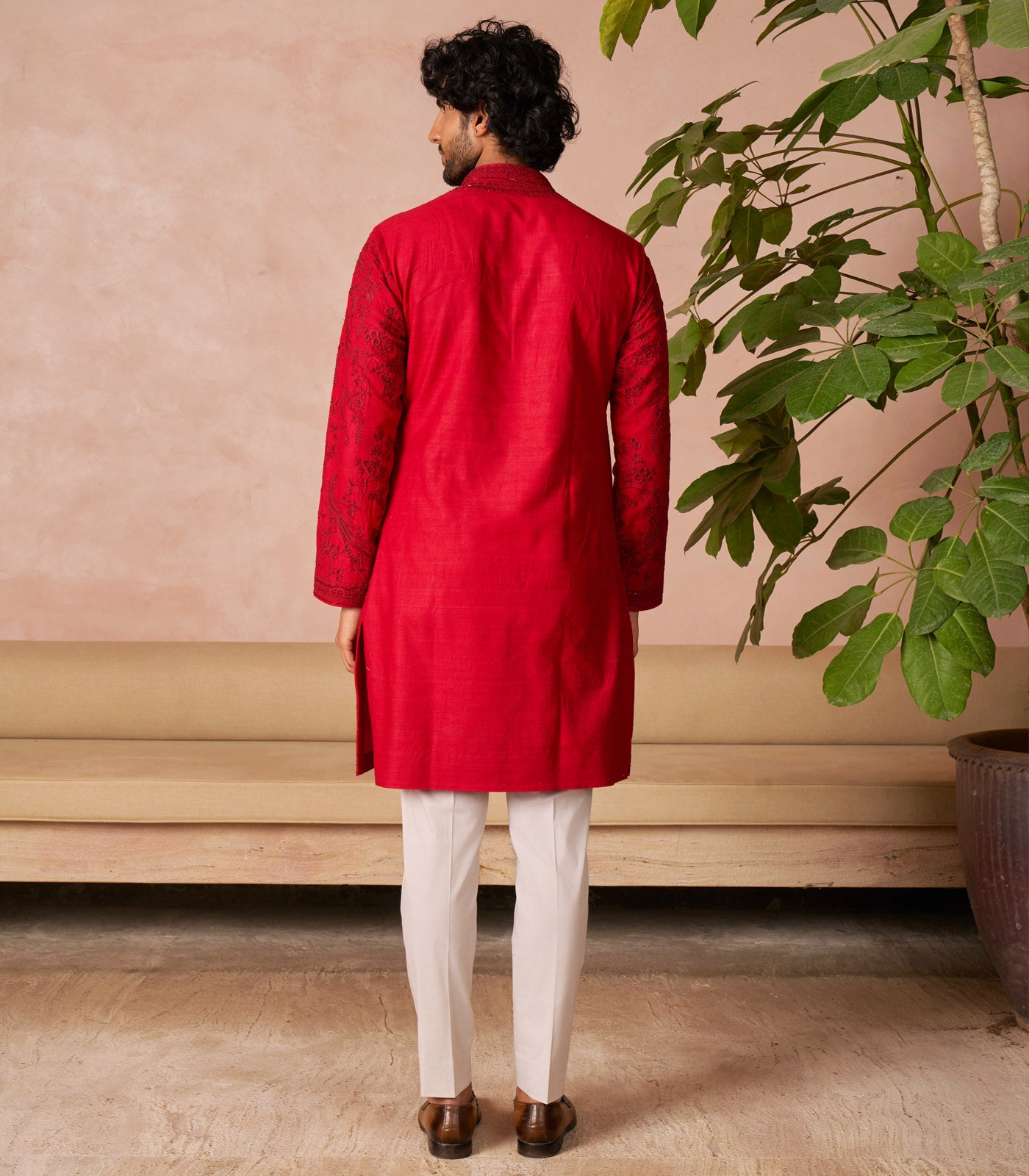 RED KURTA SET