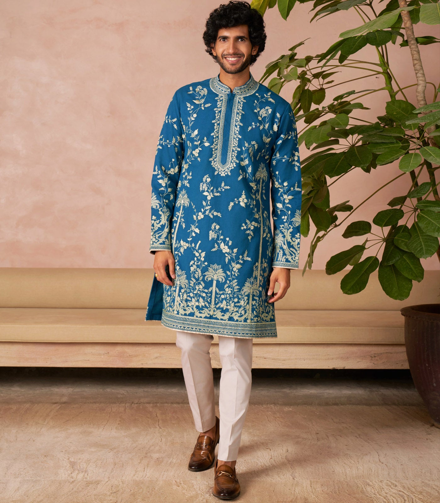 TEAL BLUE KURTA SET