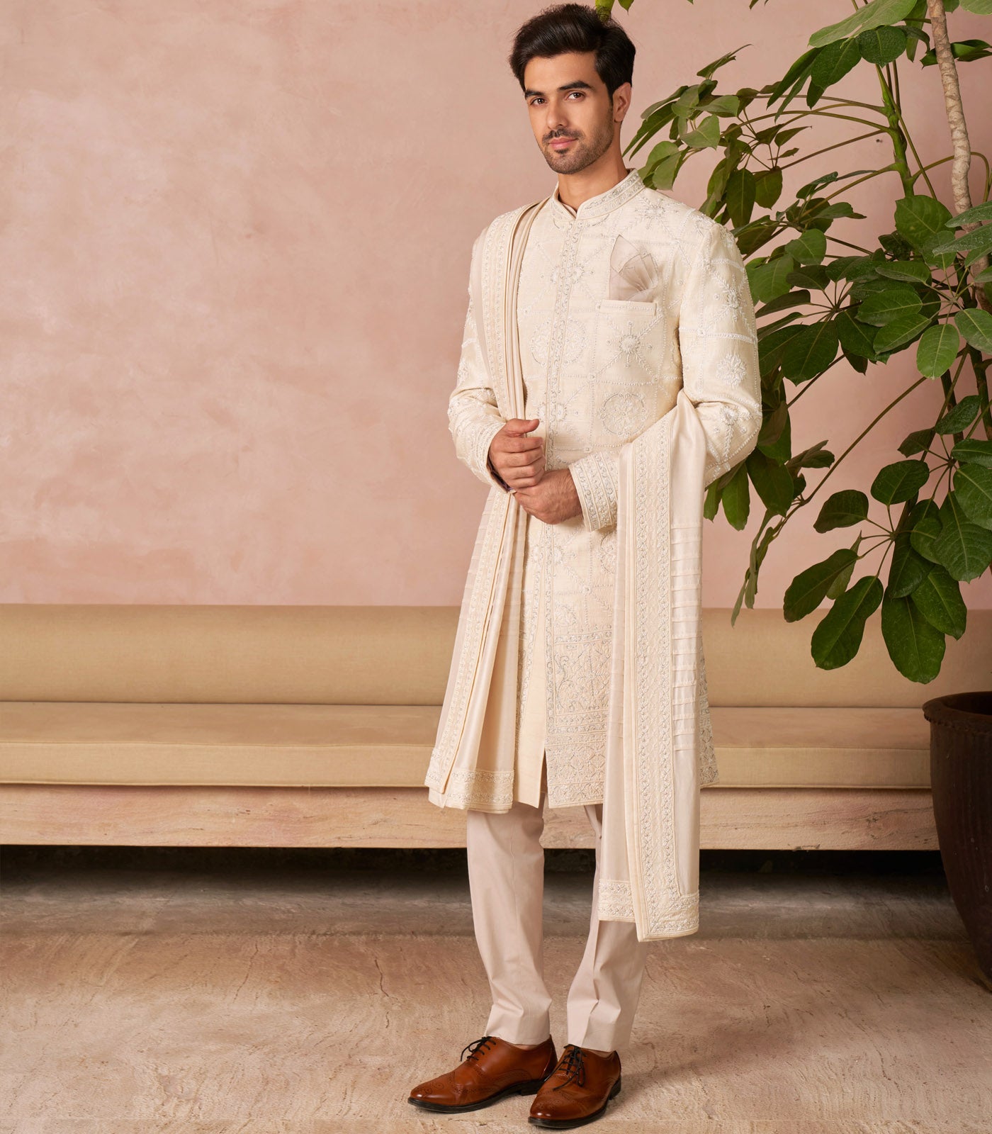 IVORY SHERWANI SET