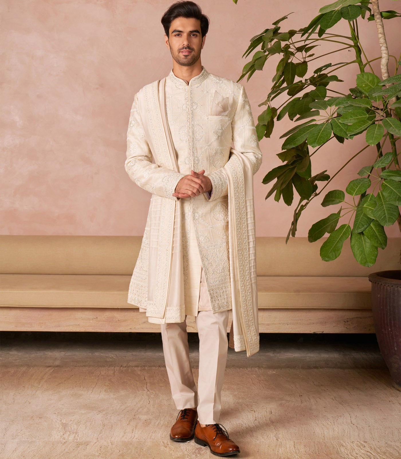 IVORY SHERWANI SET