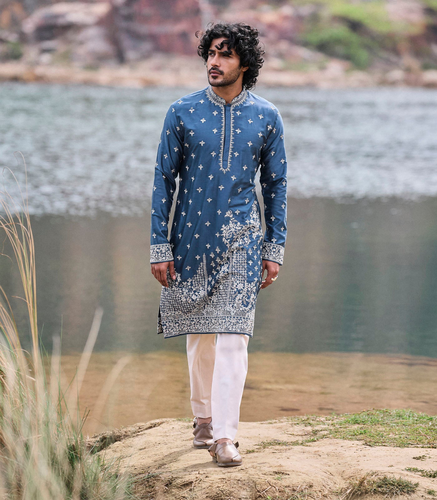 TEAL BLUE KURTA SET