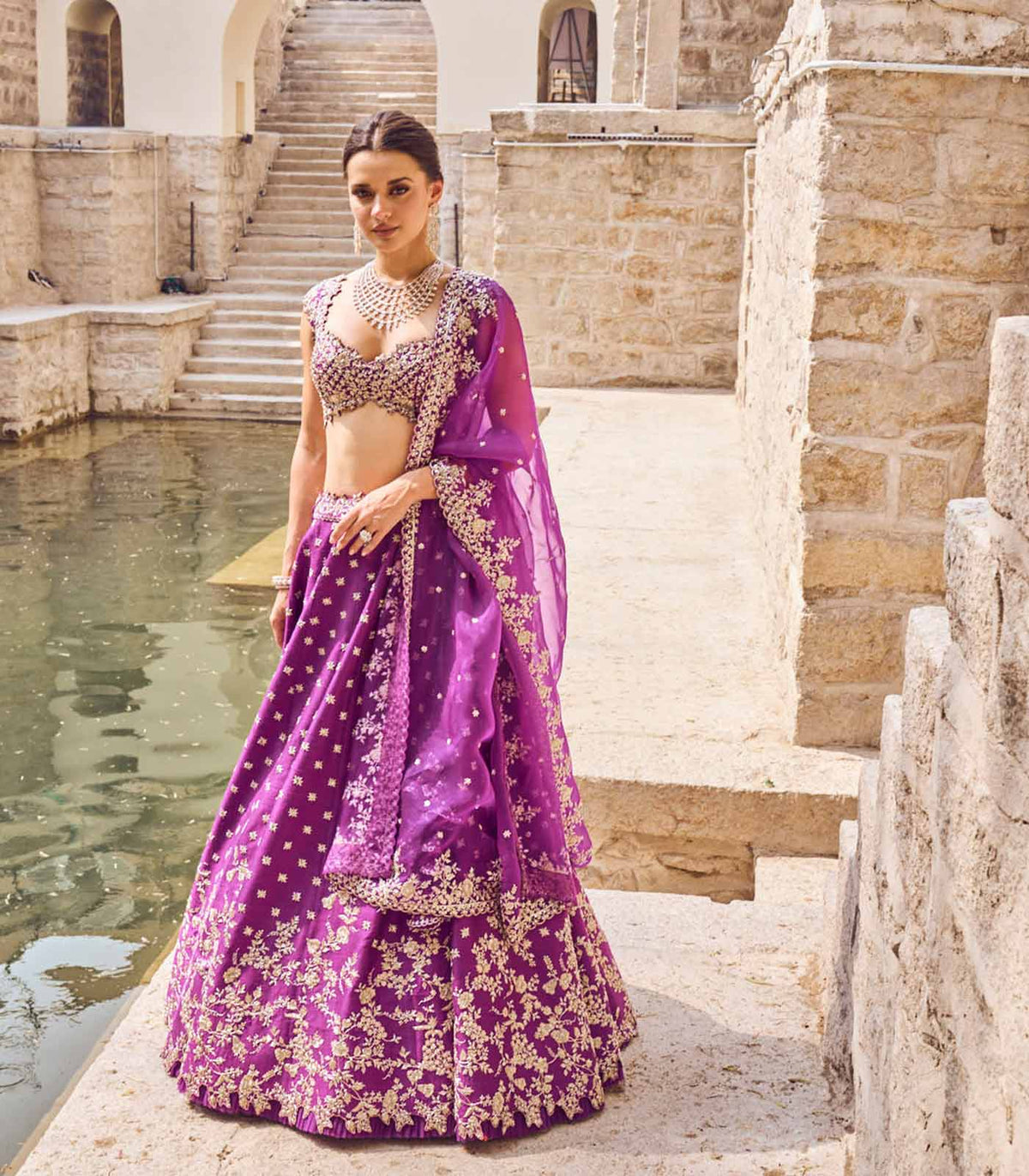 Adara Reddy ADARA MILD CREEPER LEHENGA SET