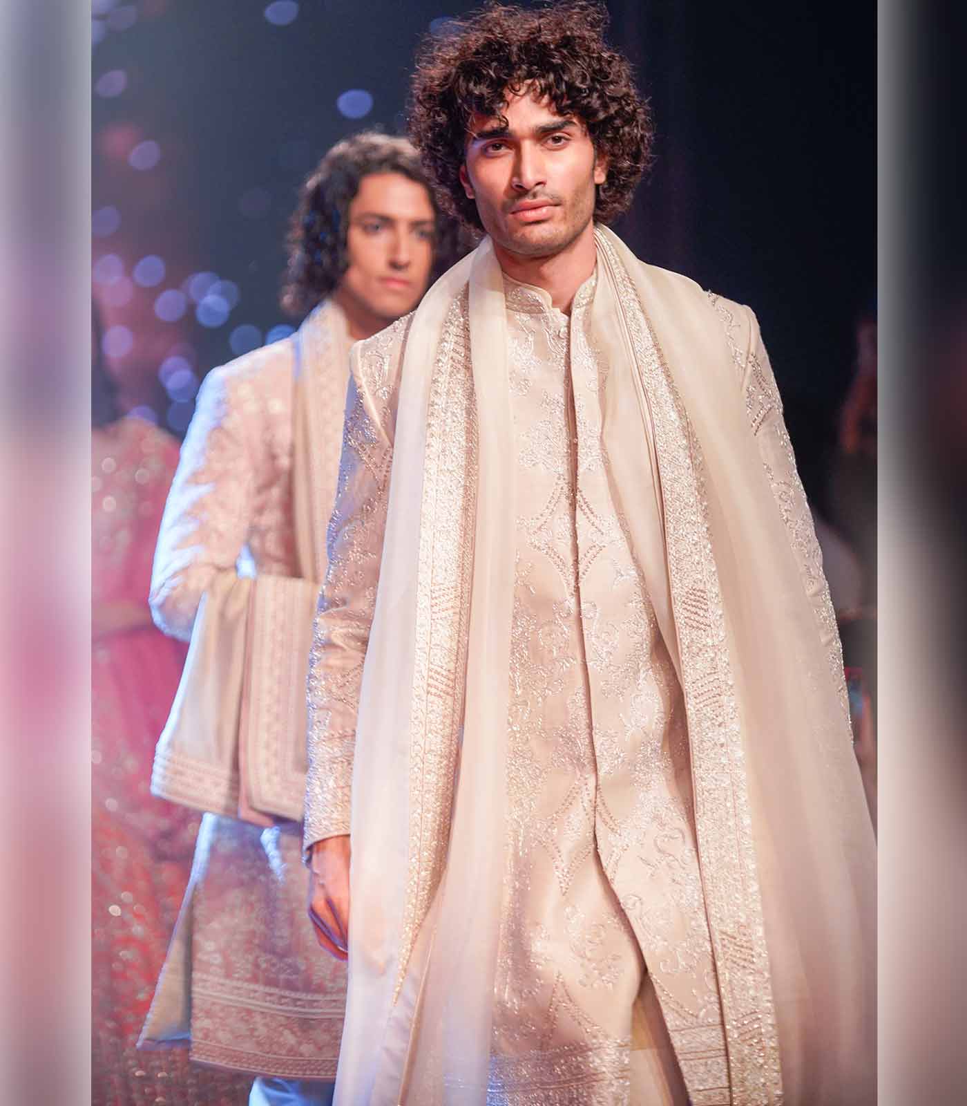Saadi vintage ivory sherwani set