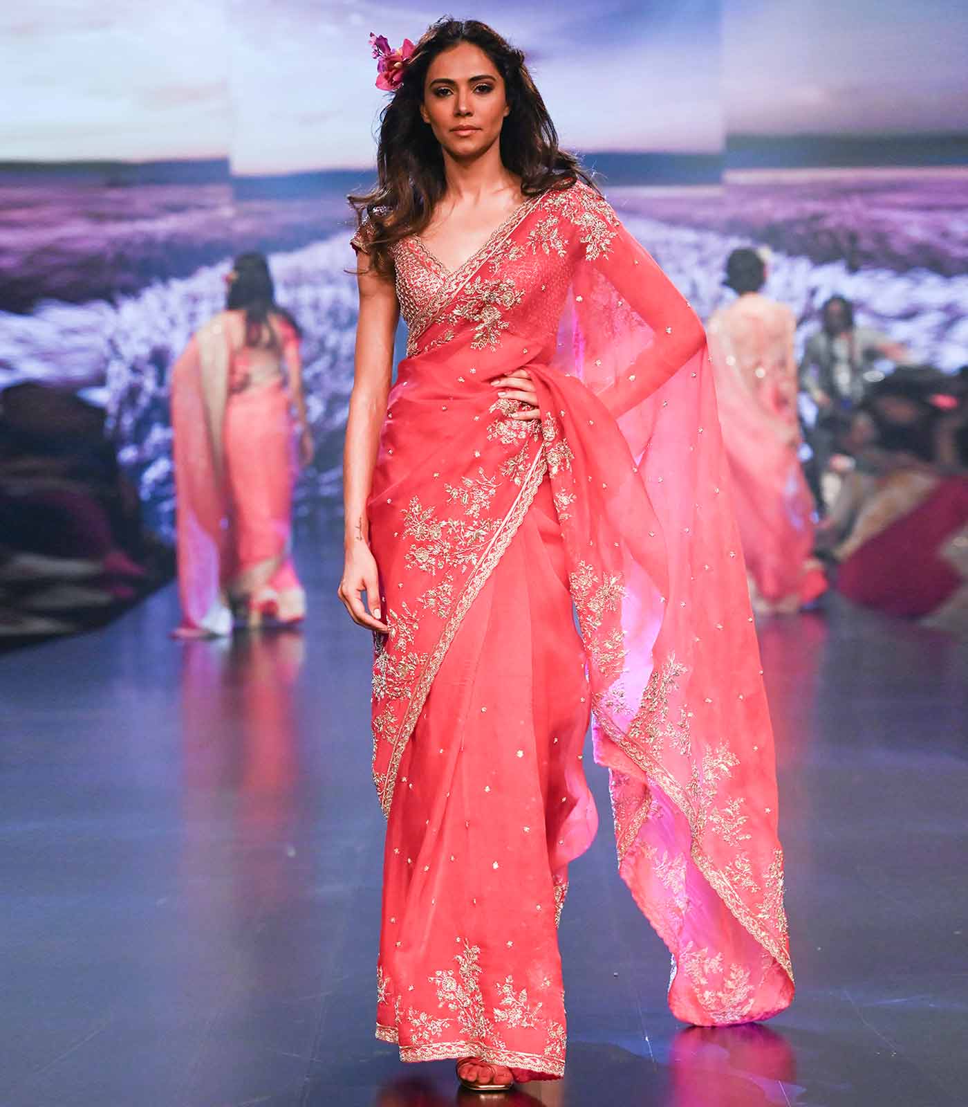 Inayat Pink saree