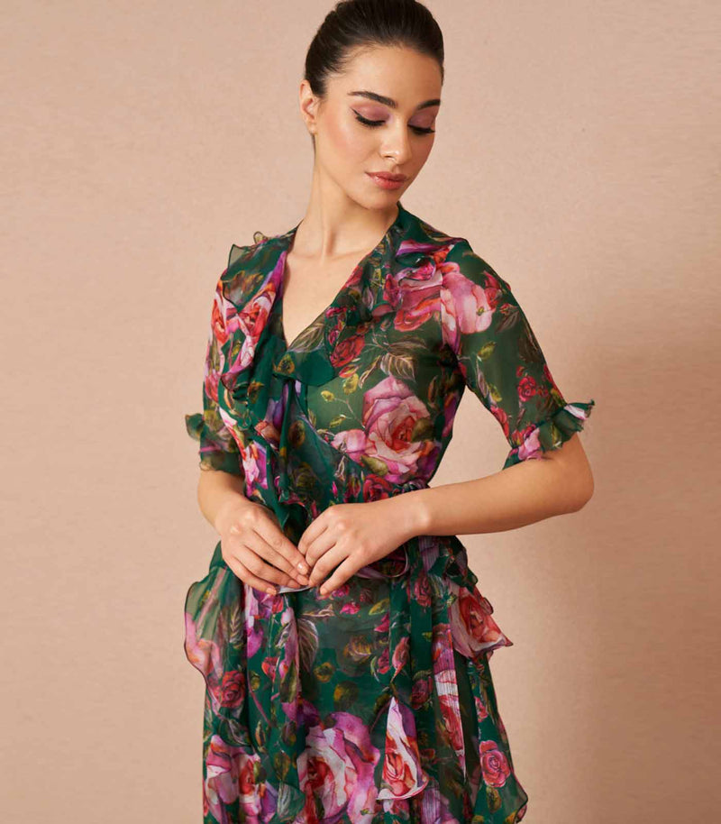 Eugenia Rose wrap dress