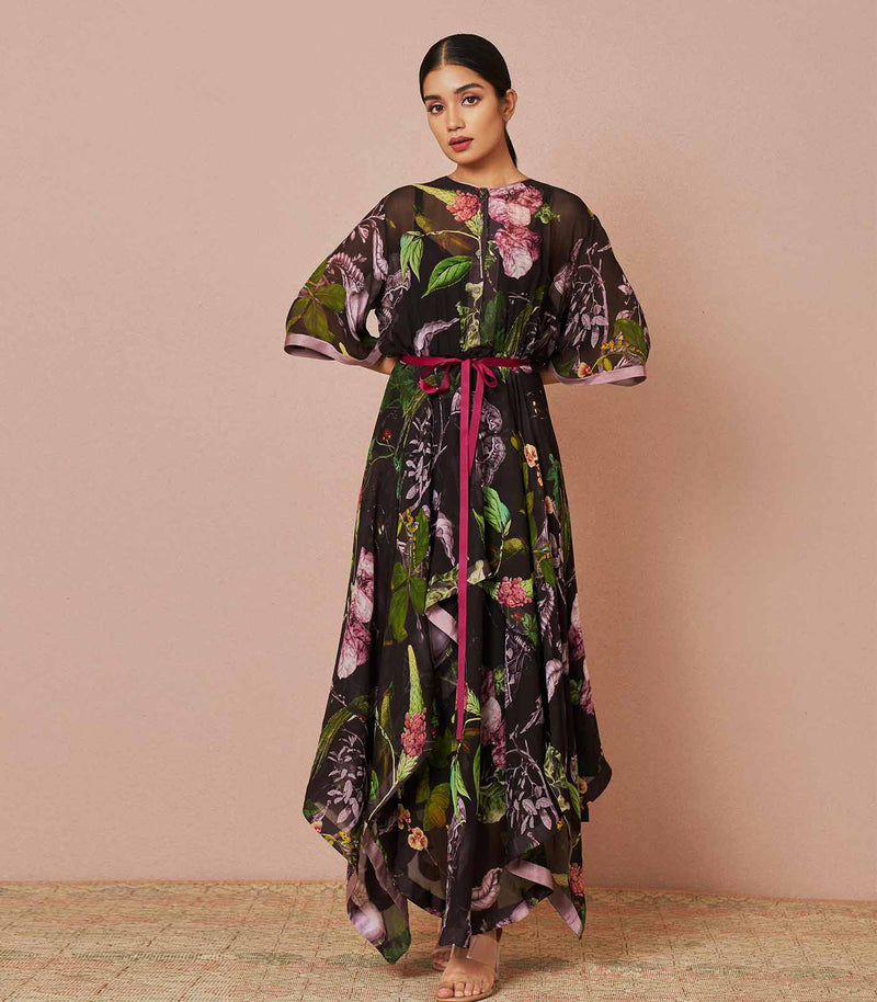 Eve's Garden chiffon hand kerchief dress