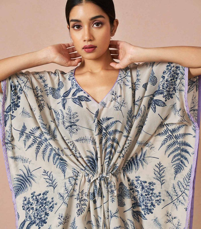 Ferns grey crepe handkerchief dress