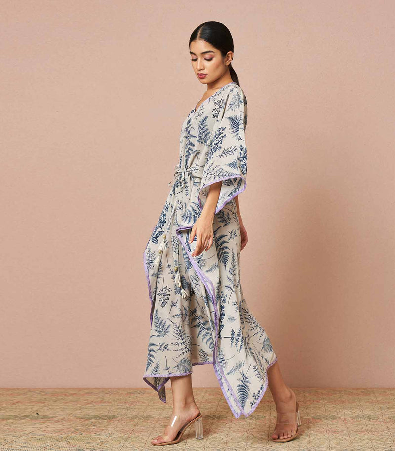 Ferns grey crepe handkerchief dress